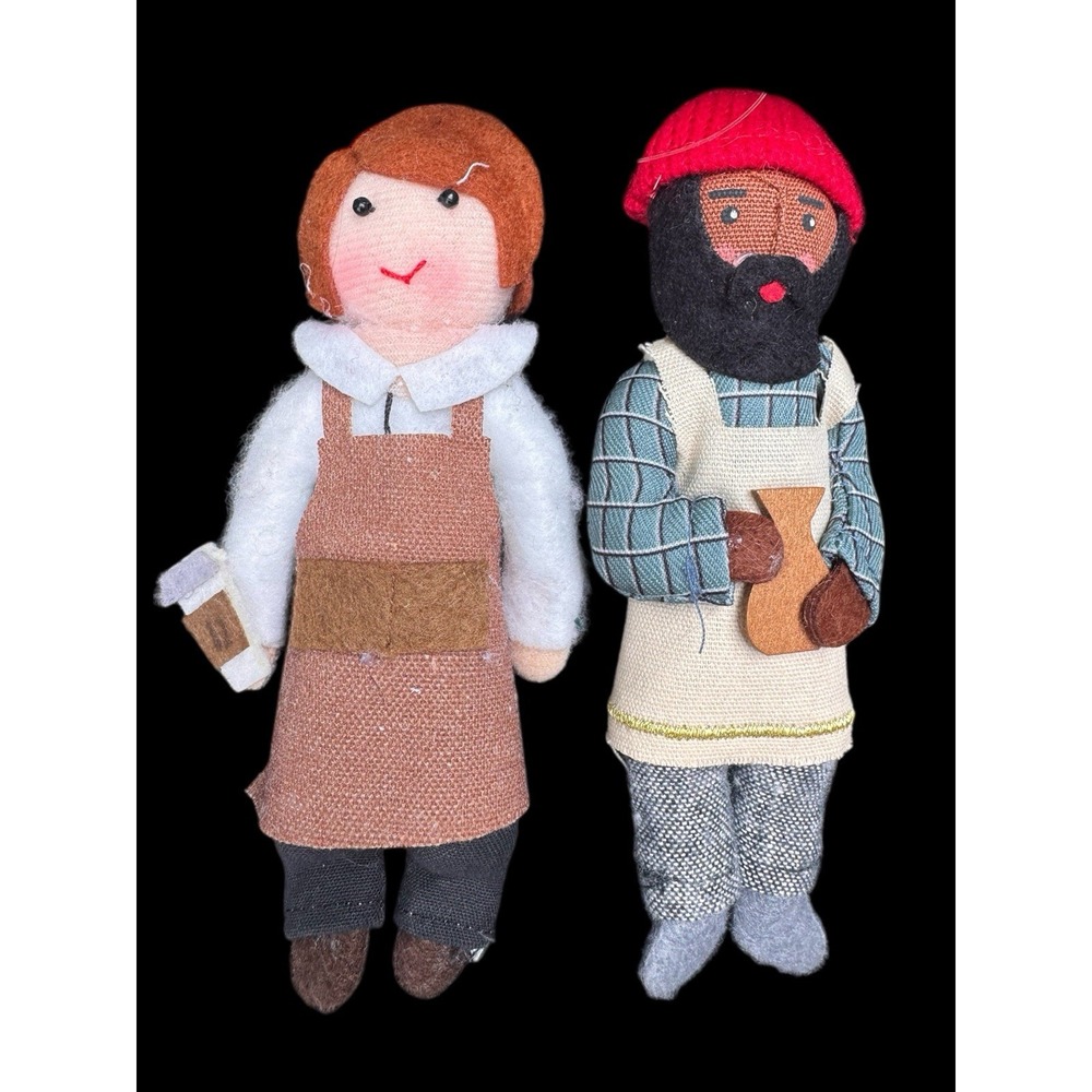 Wondershop 2 Ornaments Felt Waiter & Waitress Retired Xmas Target 2023 NWT